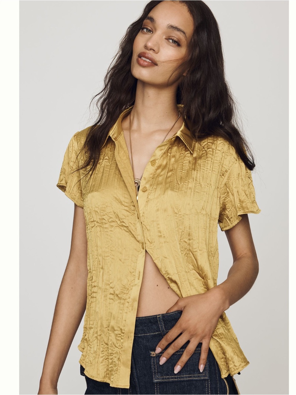 Anthropologie Silken Slim Buttondown Shirt